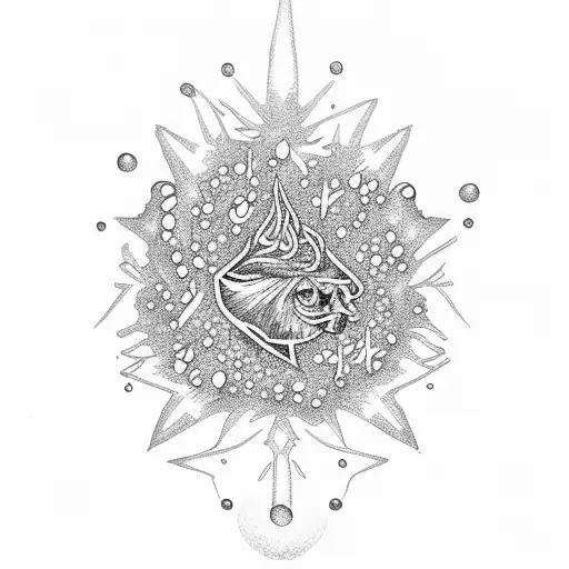 bean, snowflake, cornflake tattoo design idea