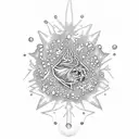 bean, snowflake, cornflake tattoo design idea