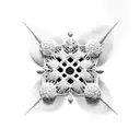 bean, snowflake, cornflake tattoo design idea