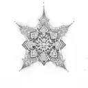 bean, snowflake, cornflake tattoo design idea