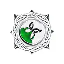 Raven with a irish celtic knot tattoo design idea