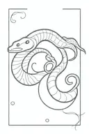 slimy eel tattoo design idea