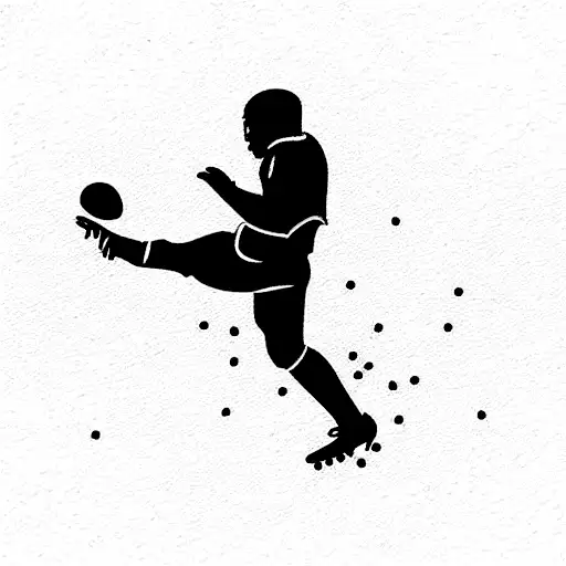 number eight and football tattoo design idea