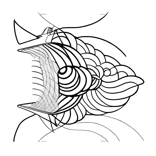 single line biplane tattoo design idea