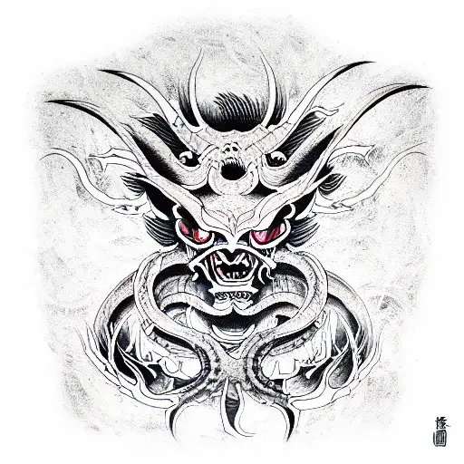 ManeWreck demon tattoo design idea