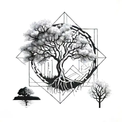willow tree tattoo design idea