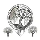 willow tree tattoo design idea