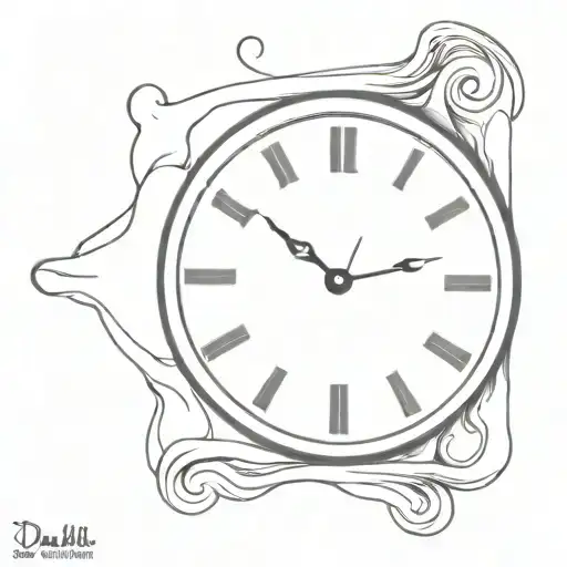 Salvador Dali clock melting tattoo design idea