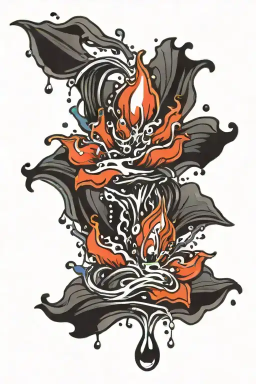 water drop and splash tattoo tattoo design idea