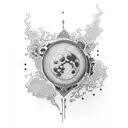 lunar tear tattoo design idea