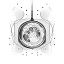 lunar tear tattoo design idea
