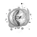 lunar tear tattoo design idea