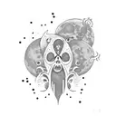 lunar tear tattoo design idea