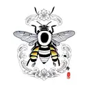 bumblebee tattoo design idea