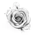  a Arm Sleeve Tatoo, with money rolled up in a rose like shapes, one doves, a an clock, natural roses and a staircase  tattoo design idea