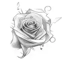  a Arm Sleeve Tatoo, with money rolled up in a rose like shapes, one doves, a anci clock, natural roses and a staircase  tattoo design idea