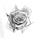  a Arm Sleeve Tatoo, with money rolled up in a rose like shapes, one doves, a anci clock, natural roses and a staircase  tattoo design idea