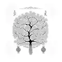 marriage tree tattoo design idea