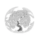 marriage tree tattoo design idea