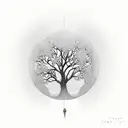 marriage tree tattoo design idea