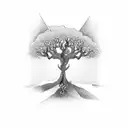 marriage tree tattoo design idea