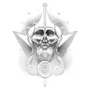 stoicism virtues: Justice, wisdom, temperance and courage tattoo design idea