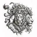 Aslan and Peter  tattoo design idea