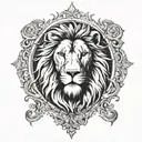 Aslan and Peter  tattoo design idea