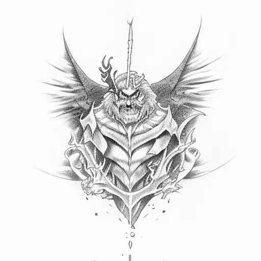 The Seven deadly sins back tattoo design idea