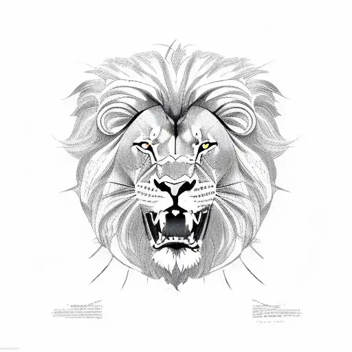 wing with lion inside tattoo design idea