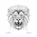 wing with lion inside tattoo design idea