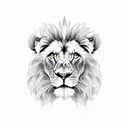 wing with lion inside tattoo design idea