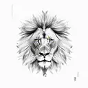 wing with lion inside tattoo design idea