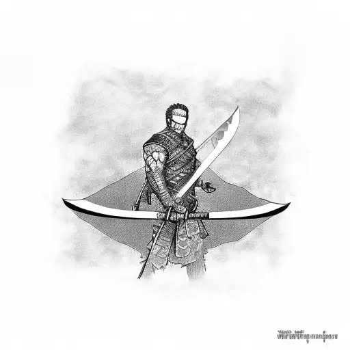 ronoa zoro earrings with his swords tattoo design idea