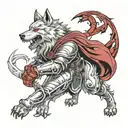 berserk wolf trying to take the berserk symbol tattoo design idea