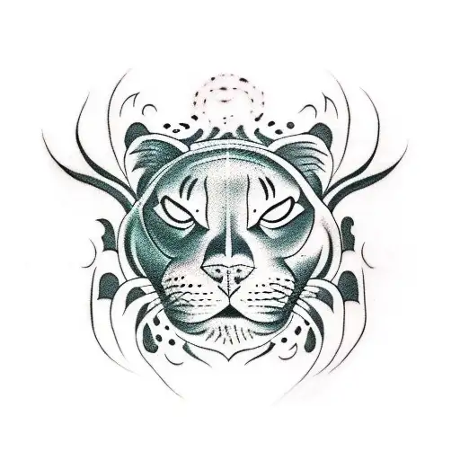 Panther tattoo design idea