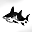 tiger shark tattoo design idea