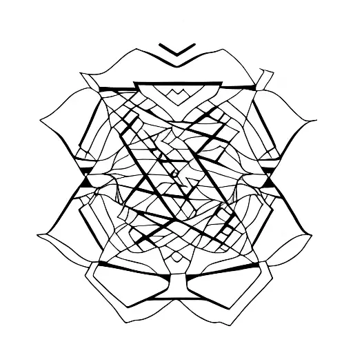 A minimalist tattoo design incorporating the prime numbers 2, 3, 5, 7, 11 in a geometric pattern tattoo design idea