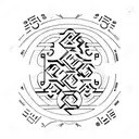 A Korean-inspired minimalist tattoo design featuring the prime numbers 2, 3, 5, 7, 11 incorporated in traditional Korean symbols or characters tattoo design idea