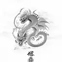 yu yu hakusho Hiei’s dragon of the darkness flame tattoo design idea