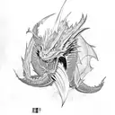 yu yu hakusho Hiei’s dragon of the darkness flame tattoo design idea