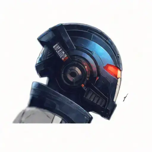 a mass effect helmet tattoo design idea