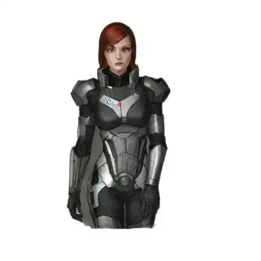 a female character from mass effect tattoo design idea