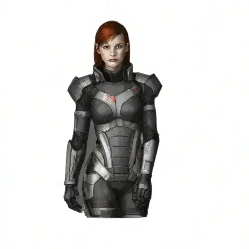 a female character from mass effect tattoo design idea