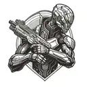 mass effect sleeve tattoo design idea