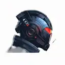 a mass effect helmet tattoo design idea