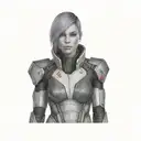 a female character from mass effect tattoo design idea
