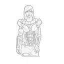 a female character from mass effect tattoo design idea