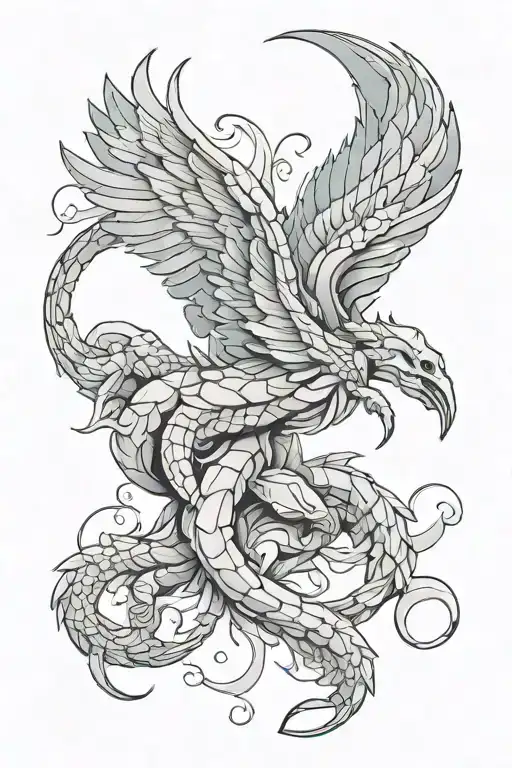 virgo wings on a scorpion crawling tattoo design idea