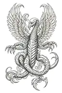 virgo wings on a scorpion crawling tattoo design idea